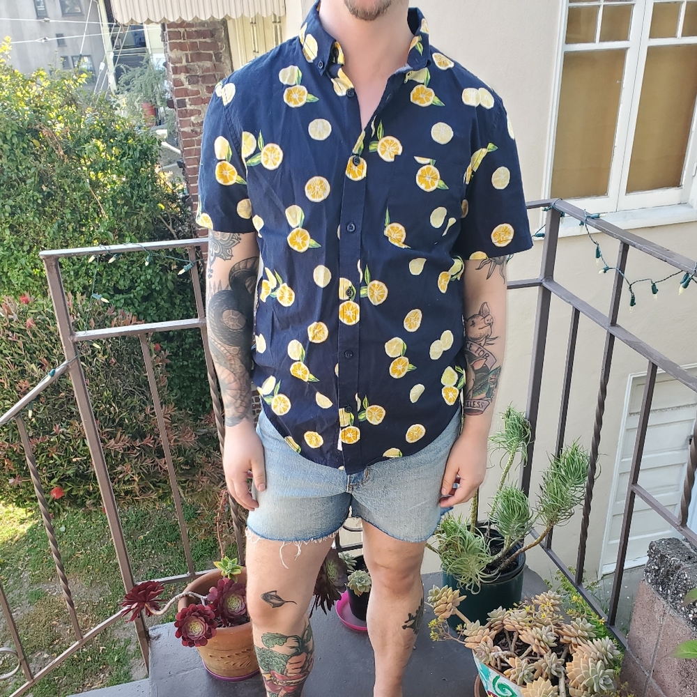 Lemon Button-Up Shirt